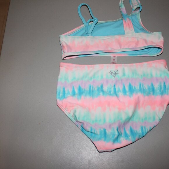 Multi Color 2 Pcs Justice Bikini Swimsuits Size 10 - Picture 5 of 10